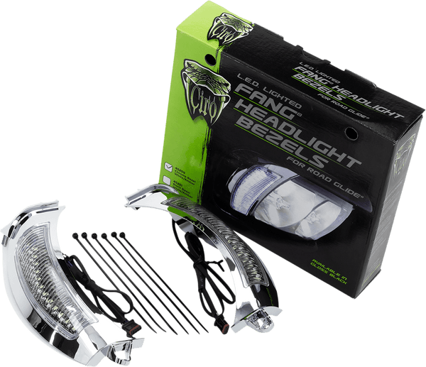 Ciro 45250 Fang Headlight Bezel - Chrome - sxspowersports