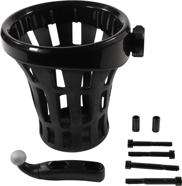 Ciro 50911 Big Ass Drink Holder - with Clutch Or Brake Perch - Black - sxspowersports