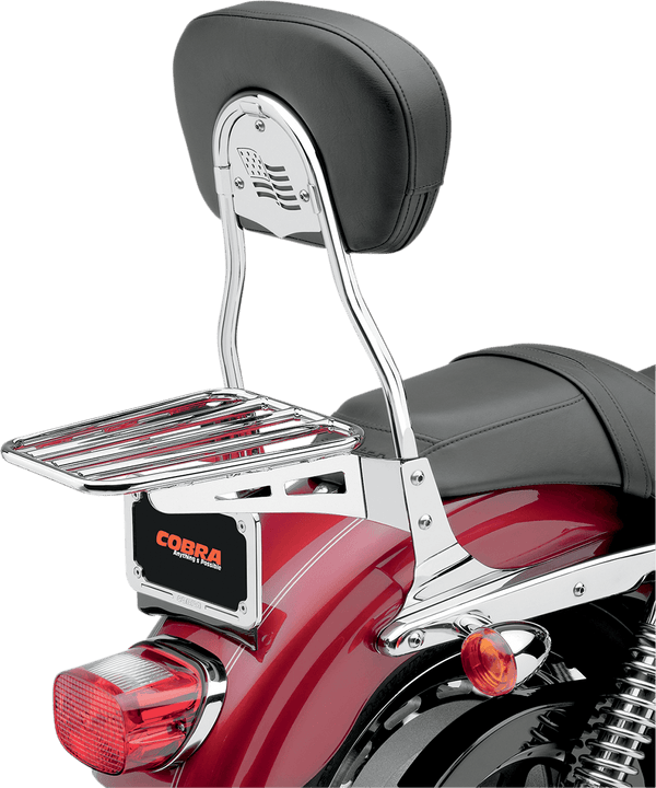Cobra 02-3500 Tube-Style Luggage Rack for Cobra Sissy Bar - Universal - Chrome - sxspowersports