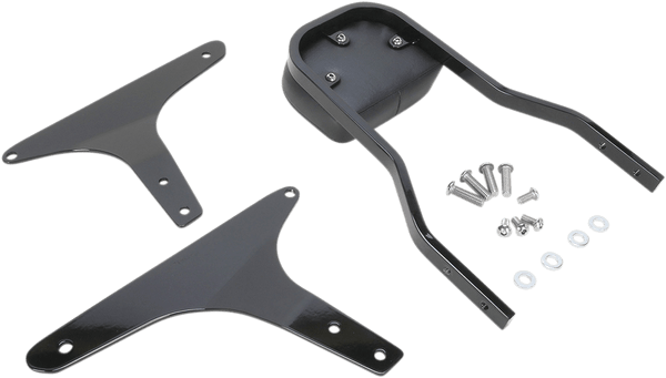 Cobra 602-1201B Short Square Sissy Bar - Black Powder-Coated - sxspowersports