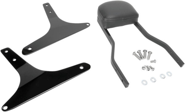 Cobra 602-1201B Short Square Sissy Bar - Black Powder-Coated - sxspowersports