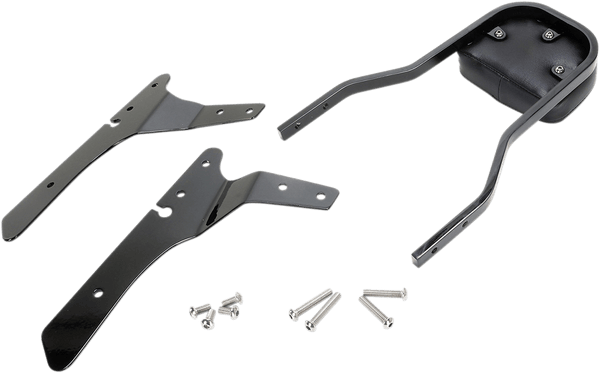 Cobra 602-1203B Short Square Sissy Bar - Black Powder-Coated - sxspowersports