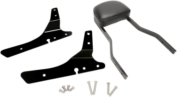 Cobra 602-1203B Short Square Sissy Bar - Black Powder-Coated - sxspowersports