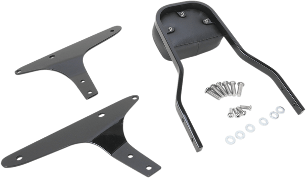 Cobra 602-1204B Short Square Sissy Bar - Black Powder-Coated - sxspowersports