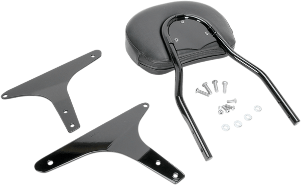 Cobra 602-1251B Short Round Sissy Bar - Black Powder-Coated - sxspowersports