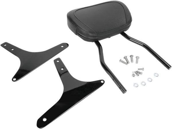 Cobra 602-1251B Short Round Sissy Bar - Black Powder-Coated - sxspowersports