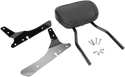 Cobra 602-1253B Short Round Sissy Bar - Black Powder-Coated - sxspowersports