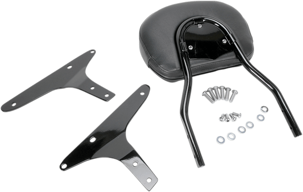 Cobra 602-1254B Short Round Sissy Bar - Black Powder-Coated - sxspowersports