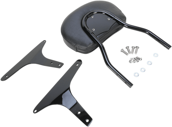 Cobra 602-1301B Standard Round Sissy Bar - Black Powder-Coated - sxspowersports
