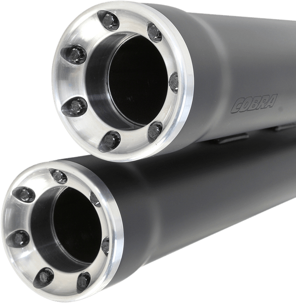 Cobra 6050B 3in. Slip-On Muffler with RacePro Tips - Black - sxspowersports