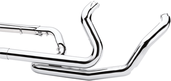 Cobra 6253DB1 PowerPort Dual Bung Head Pipes - Chrome Heat Shields - sxspowersports