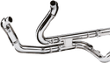 Cobra 6253DB1 PowerPort Dual Bung Head Pipes - Chrome Heat Shields - sxspowersports