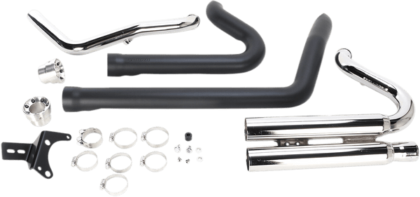 Cobra 6788B Speedster Exhaust with PowerPort and RacePro Tip - Black with Clear-Coated Machined Aluminum Tips - sxspowersports