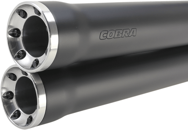 Cobra 6788B Speedster Exhaust with PowerPort and RacePro Tip - Black with Clear-Coated Machined Aluminum Tips - sxspowersports