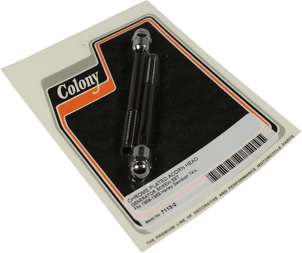 Colony 7113-2 Generator Screw Kit - Acorn Style - Chrome - sxspowersports