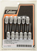 Colony 7129-12 Timing Cover Screw Kit - Acorn Style - Chrome - sxspowersports