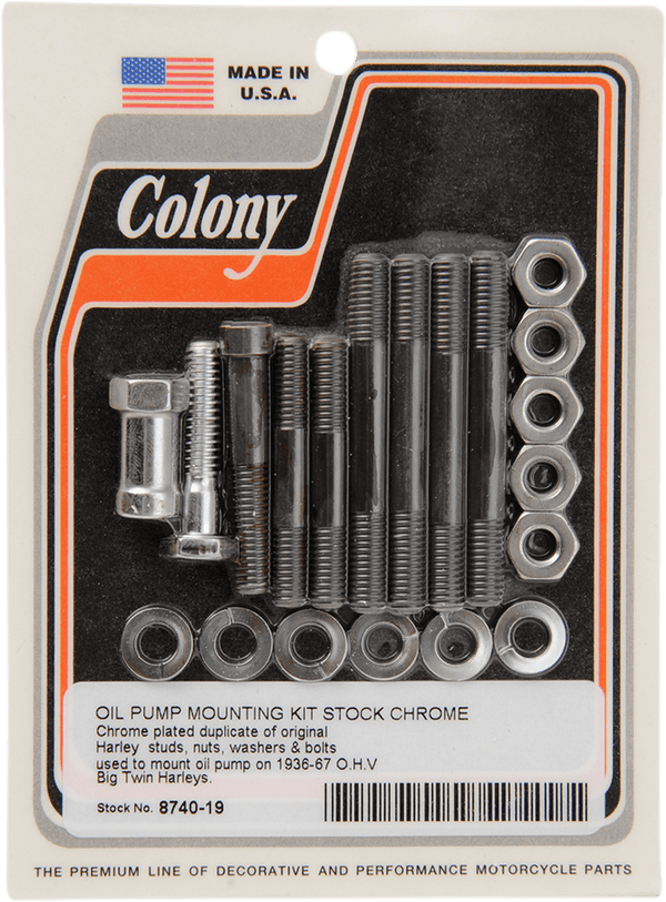 Colony 8741-19 Oil Pump Mounting Kit - Cadmium - sxspowersports