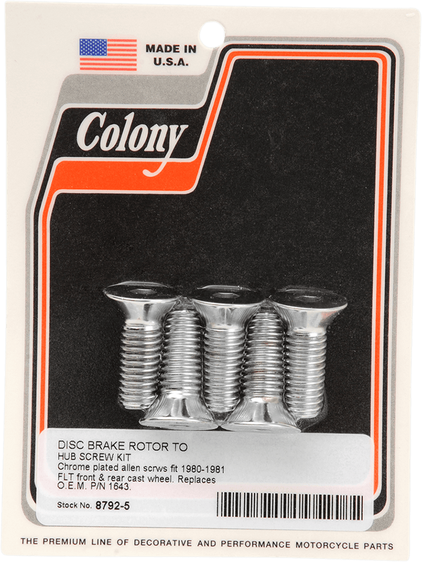 Colony 8792-5 Front or Rear Rotor to Hub Screw Kit - sxspowersports