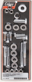 Colony 9854-28 Upper and Lower Motor Mount Chrome Hex Head Bolt Kit - sxspowersports