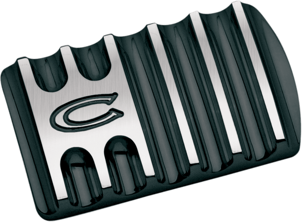 Covingtons C1042-C Finned Brake Pedal Pad - Chrome - sxspowersports