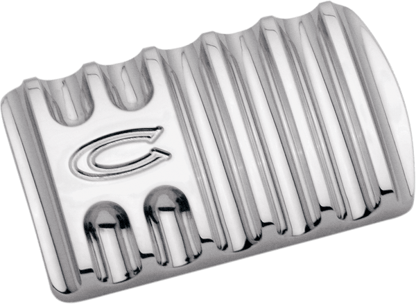 Covingtons C1042-C Finned Brake Pedal Pad - Chrome - sxspowersports