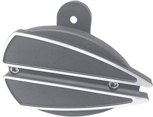 Covingtons C1140-B Billet Aluminum Horn - Finned - Gloss Black Powder Coated - sxspowersports
