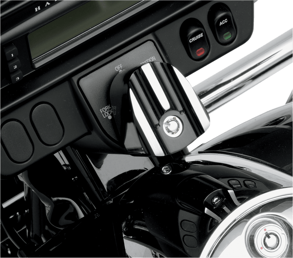 Covingtons C1246-B Ignition Switch Knob Cover - Finned - Black - sxspowersports