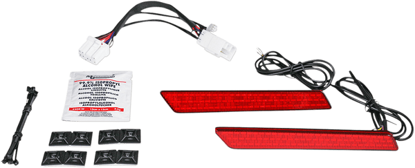 Custom Dynamics CD-LATCH-SS6-R Saddlebag Latch Lights - Red Lens - sxspowersports