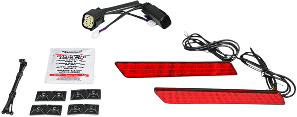 Custom Dynamics CD-LATCH-SS8-R Saddlebag Latch Lights - Red Lens - sxspowersports