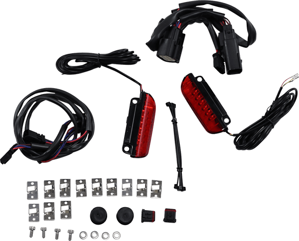 Custom Dynamics CD-LR-11-R LED Saddlebag Rail Light Bars - Red Lens - sxspowersports