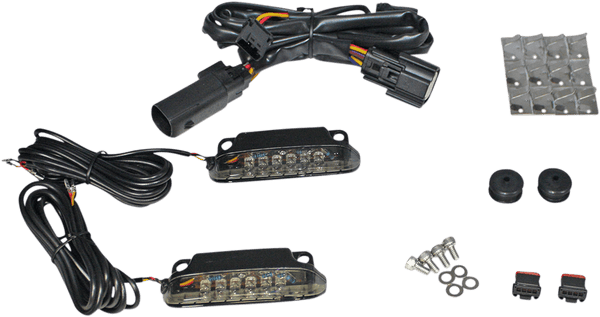 Custom Dynamics CD-LR-11-R LED Saddlebag Rail Light Bars - Red Lens - sxspowersports