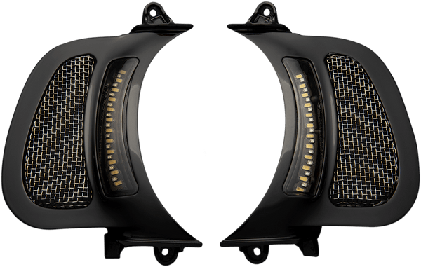 Custom Dynamics CD-RG-VENT-15-C Vent Inserts with Lights - Chrome - sxspowersports