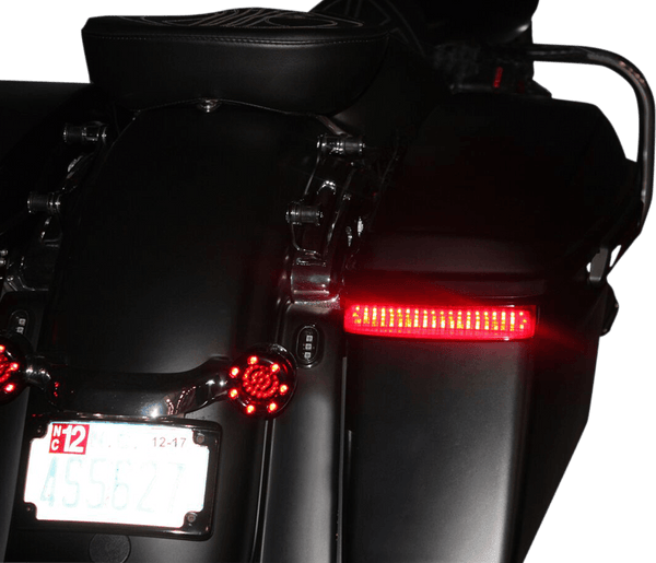 Custom Dynamics CD-SB-SS6-BR Saddlebag Lights for H-D OE Saddlebags - Gloss Black Finish - Red Lens - sxspowersports