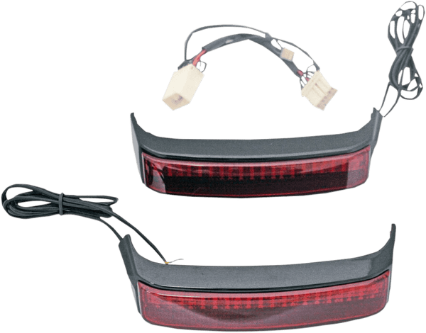 Custom Dynamics CD-SB-SS6-BS Saddlebag Lights for H-D OE Saddlebags - Gloss Black Finish - Smoke Lens - sxspowersports