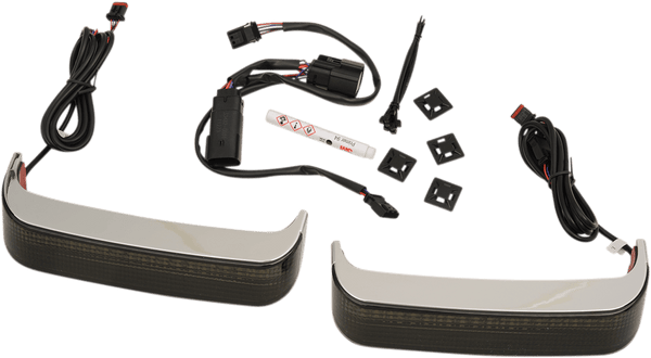 Custom Dynamics CD-SBSEQ-SS8-CS Sequential Bagz Saddlebag Lights - Chrome/Smoke Lens - sxspowersports