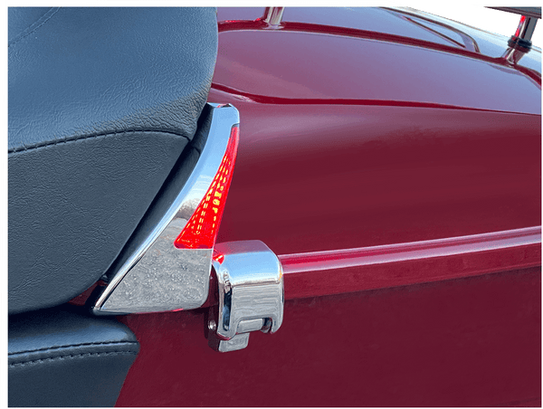 Custom Dynamics CD-TPBR-14-SC Tour-Pak Backrest LED - Chrome With Smoke Lens - sxspowersports