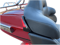 Custom Dynamics CD-TPBR-14BCMRB Tour-Pak Backrest LED - Black With Red Lens - sxspowersports