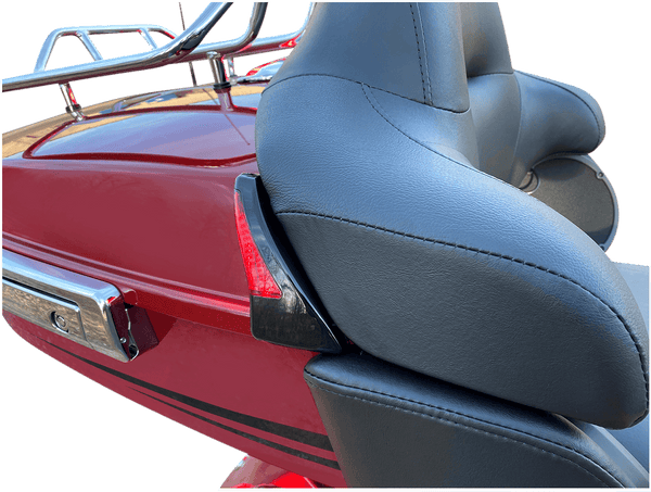 Custom Dynamics CD-TPBR-14BCMRB Tour-Pak Backrest LED - Black With Red Lens - sxspowersports
