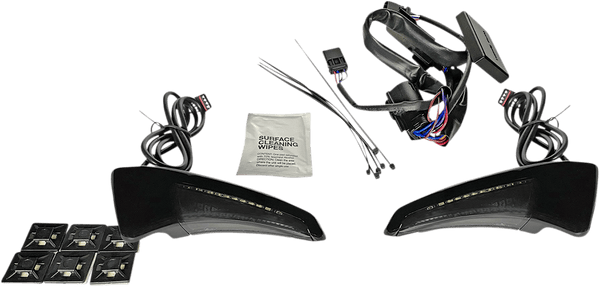 Custom Dynamics CD-TPBR-14BCMRC Tour-Pak Backrest LED - Black With Red Lens - sxspowersports