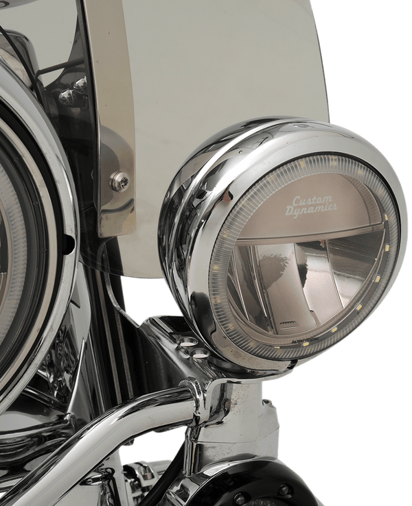 Custom Dynamics CDTB-45-AW-2B 4.5in. TruBeam LED Passing Lamps - Black Chrome - sxspowersports
