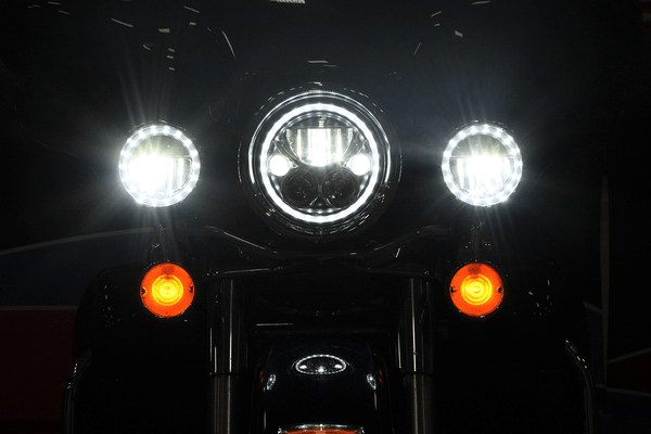 Custom Dynamics CDTB-45-AW-2B 4.5in. TruBeam LED Passing Lamps - Black Chrome - sxspowersports