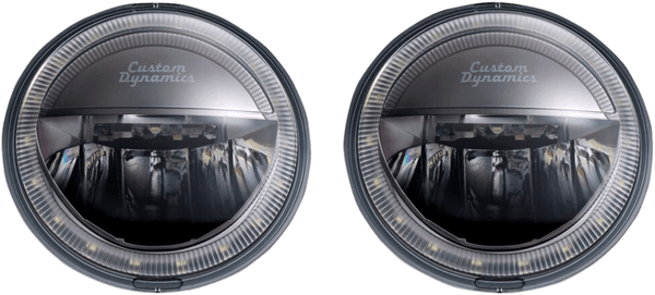 Custom Dynamics CDTB-45-AW-2B 4.5in. TruBeam LED Passing Lamps - Black Chrome - sxspowersports
