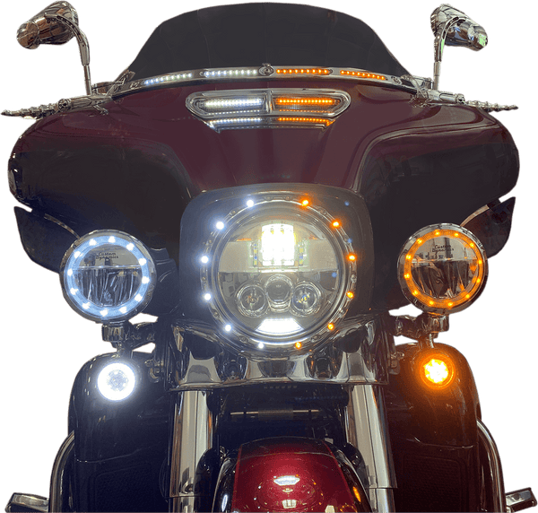 Custom Dynamics CDTB-45-AW-2C 4.5in. TruBeam LED Passing Lamps - Chrome - sxspowersports