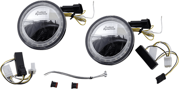 Custom Dynamics CDTB-45-AW-2C 4.5in. TruBeam LED Passing Lamps - Chrome - sxspowersports