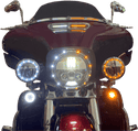 Custom Dynamics CDTB-45-AW-3C 4.5in. TruBeam LED Passing Lamps - Chrome - sxspowersports