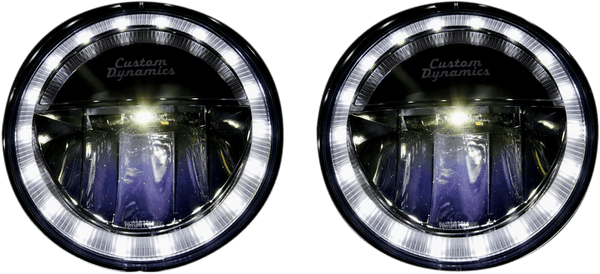 Custom Dynamics CDTB-45-AW-3C 4.5in. TruBeam LED Passing Lamps - Chrome - sxspowersports