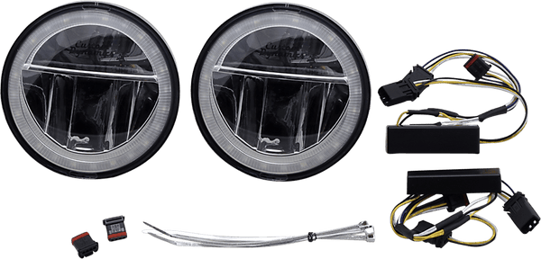 Custom Dynamics CDTB-45-AW-3C 4.5in. TruBeam LED Passing Lamps - Chrome - sxspowersports