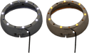Custom Dynamics CDTB-45TR-1C Passing Lamp Trim Rings with White DRL and LED Turn Signals - Chrome - sxspowersports