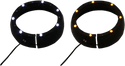Custom Dynamics CDTB-45TR-2B Passing Lamp Trim Rings with White DRL and LED Turn Signals - Black - sxspowersports