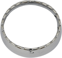 Custom Dynamics CDTB-BAT-W-14-C 7in. LED Halo Headlight Trim Rings with Built-In Turn Signals - Chrome/White - sxspowersports